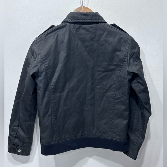 Quiksilver Kids Black Waxed Cotton Utility Bomber Jacket Size S (8–10) Boys - Picture 9 of 14